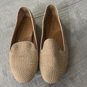 J. Crew Beige Studded Flats